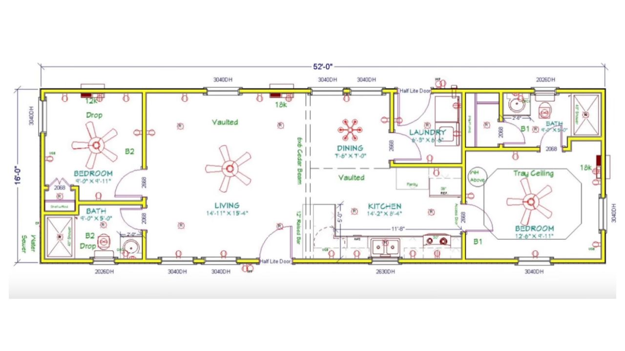small prefab home floor plan