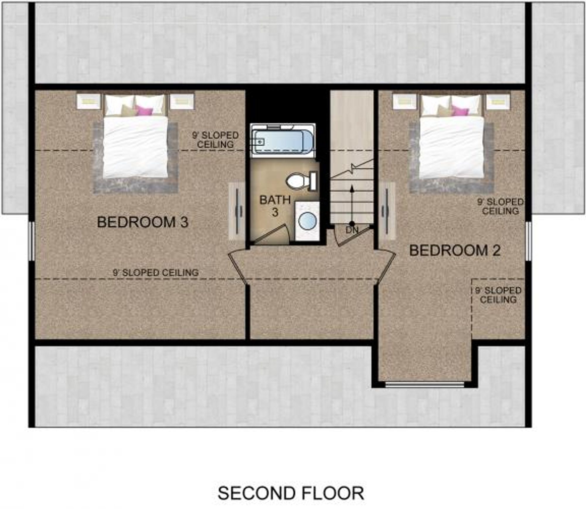 beracah homes modern farmhouse 2nd floor floor plan