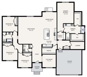four bedroom house design floor plan
