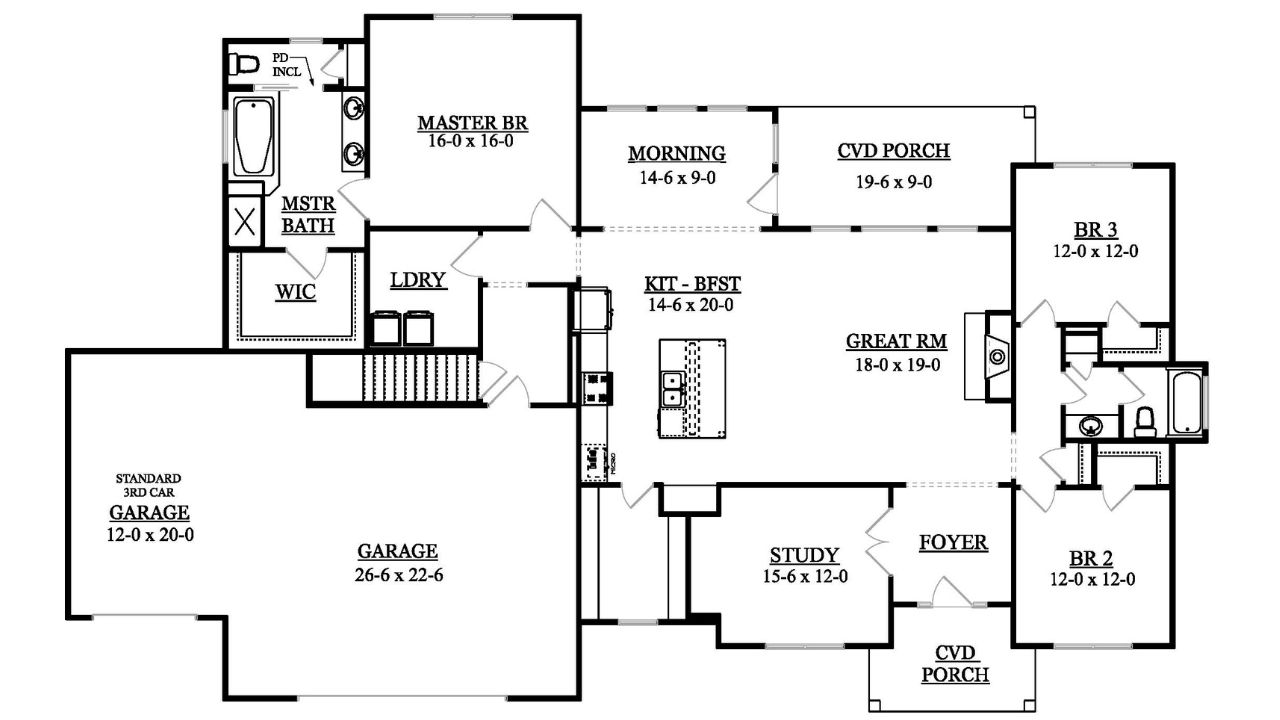 Diyanni Homes 3 bedroom floor plan