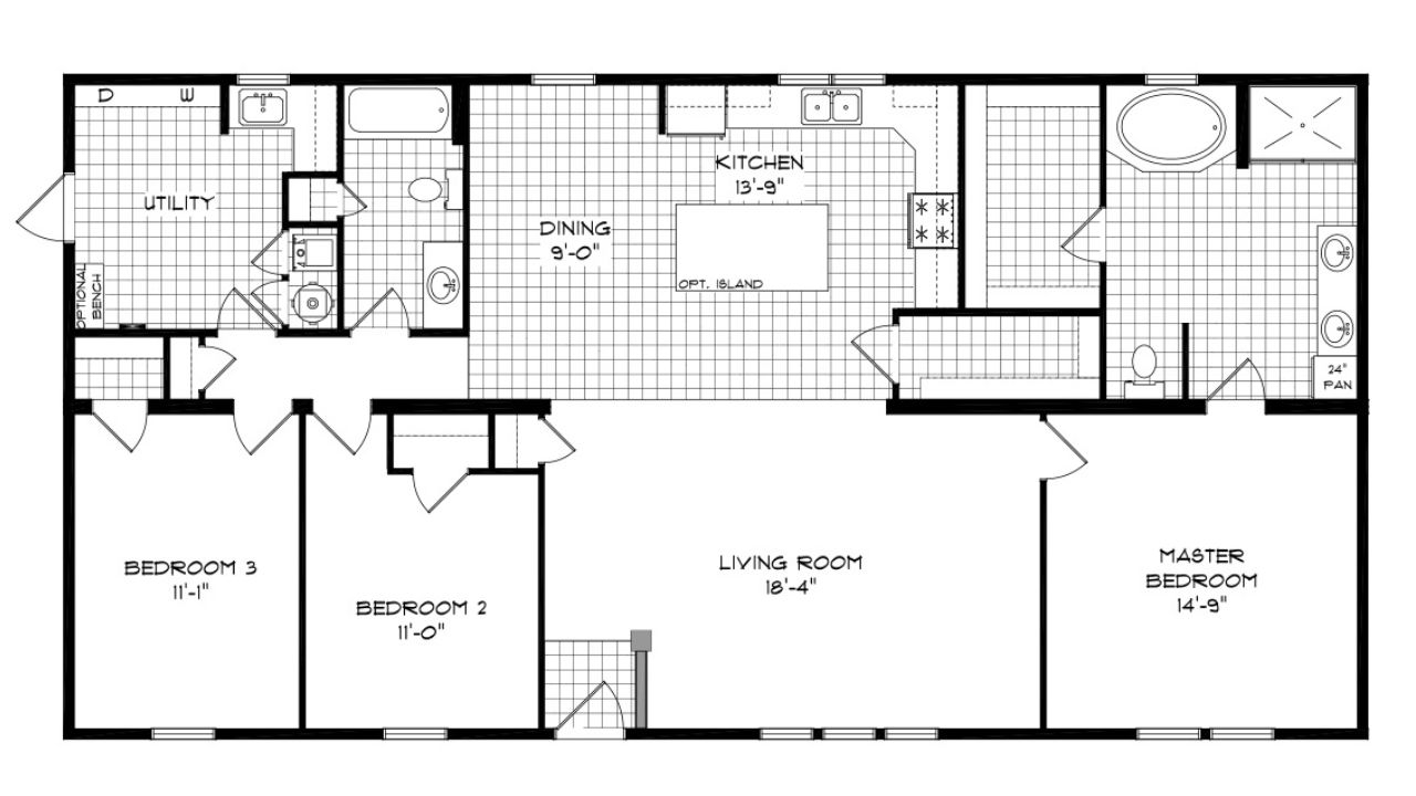 Indiana Manufactured Home floor plan
