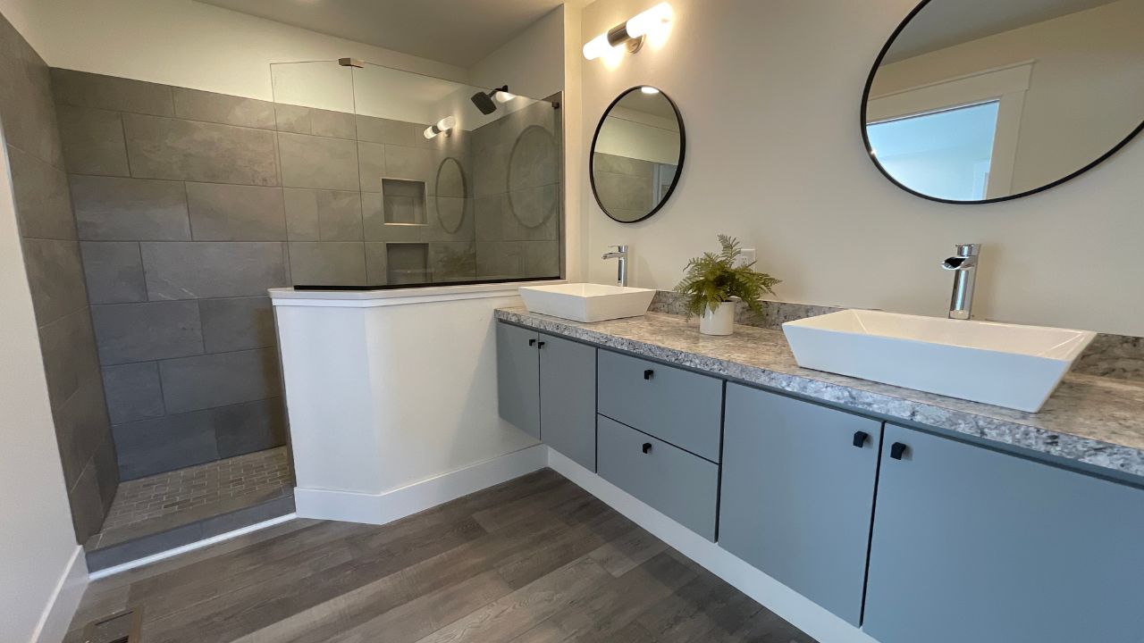 Ultra Modern MODULAR HOME master bathroom