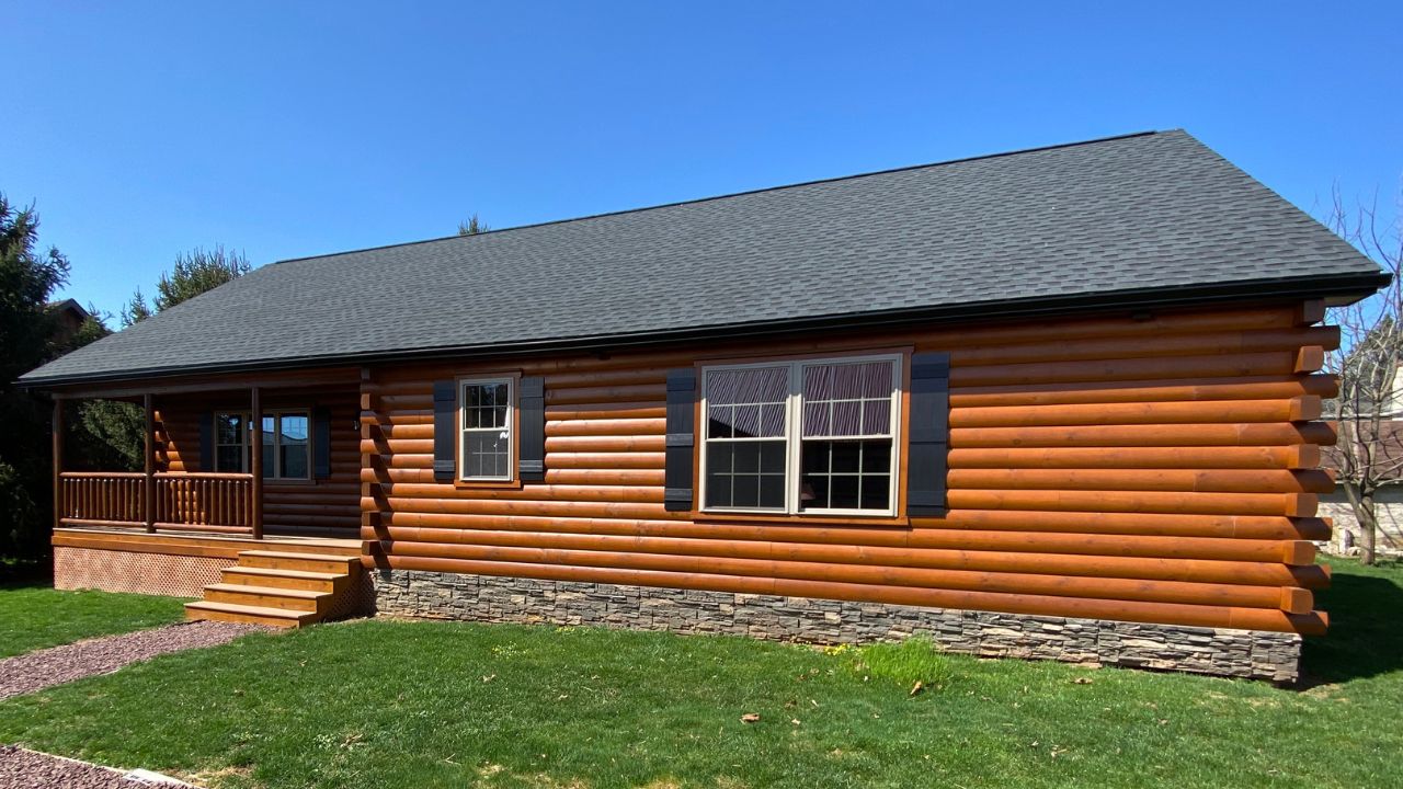 modular log home exterior