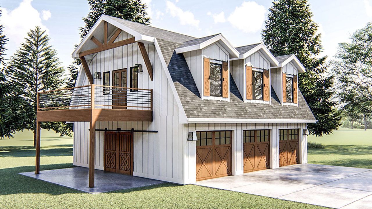 Barn-Style Garage with Apartment Above