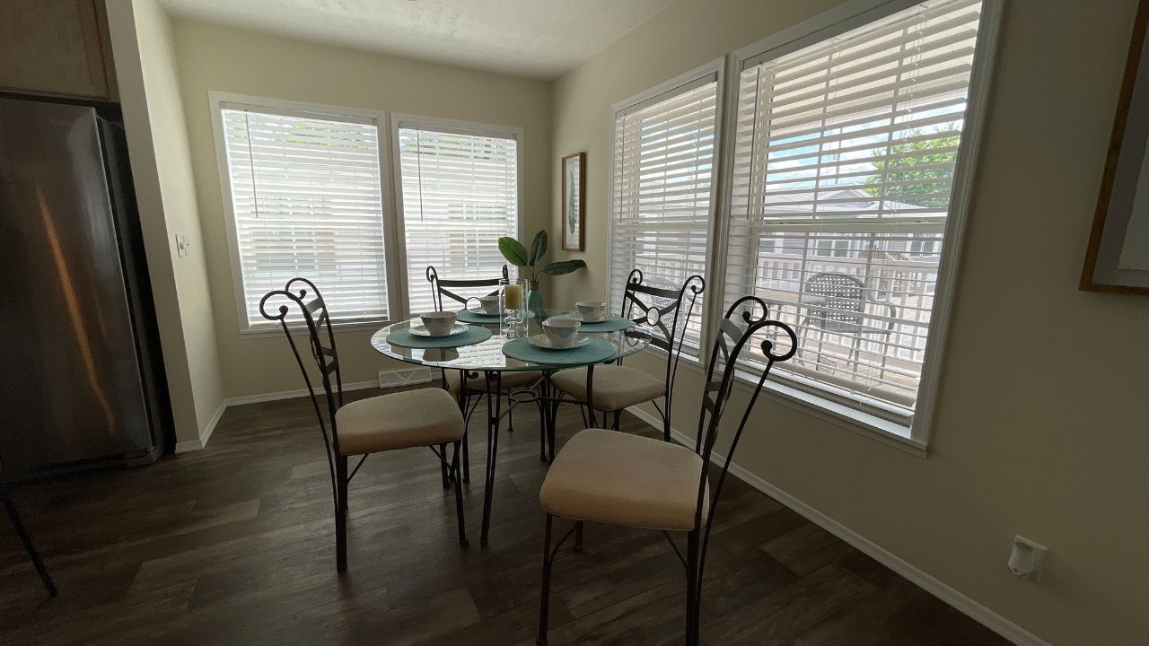 Double Wide Mobile Home Porch tour dining room