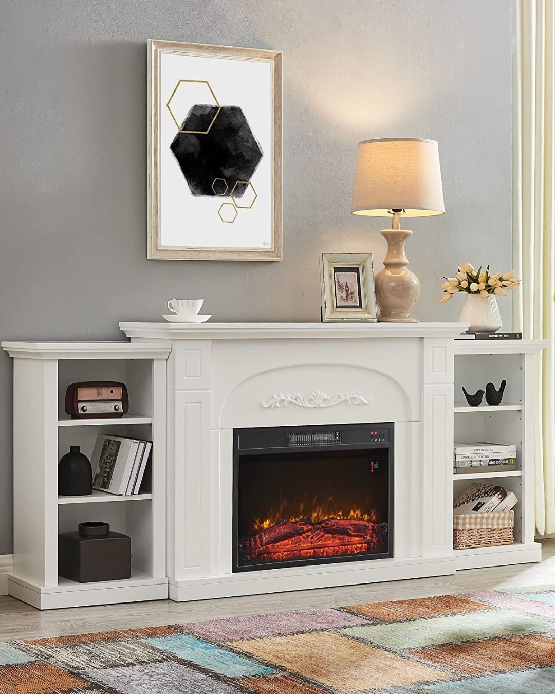 fireplace tv stand classic