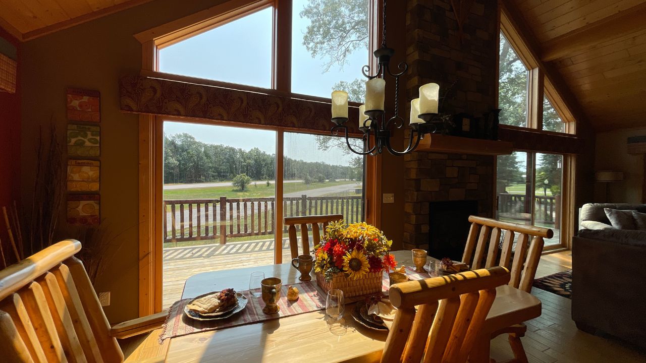 log cabin by terrace homes dining room