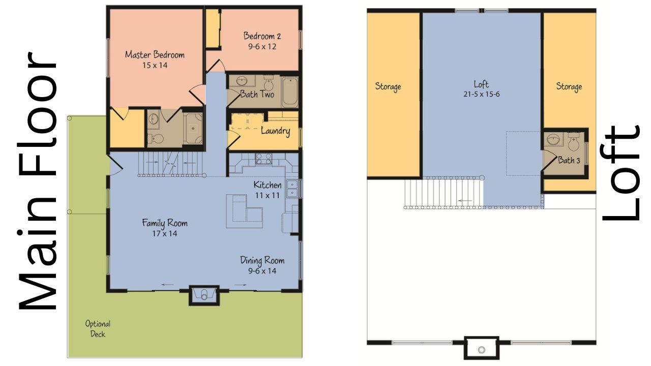 log cabin by terrace homes floor plan