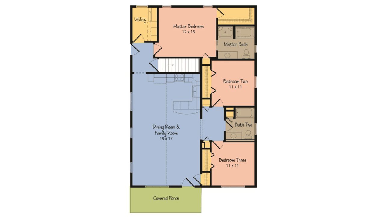 craftsman style house floor plan