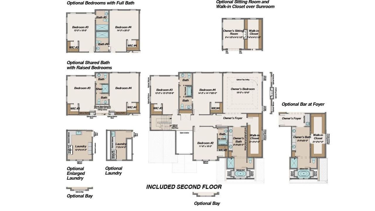 Infinity Custom homes Austin Model floor plan 2nd floor