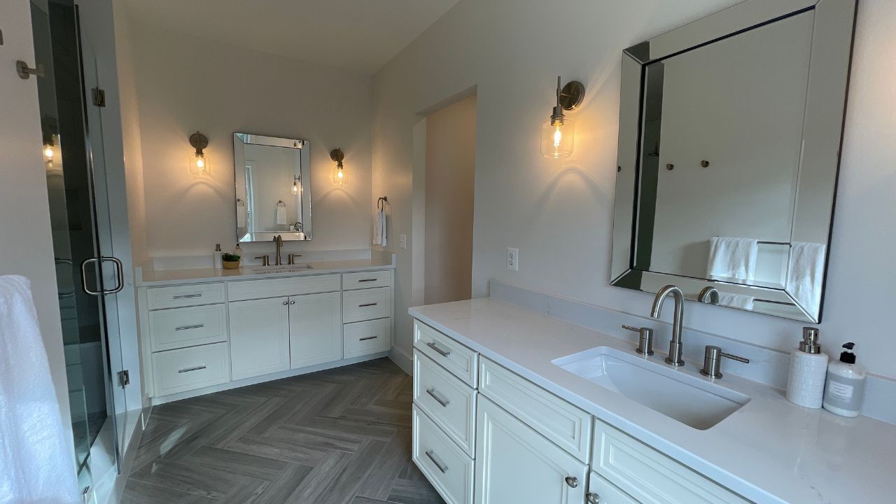 classic cottages Lily model master bathroom