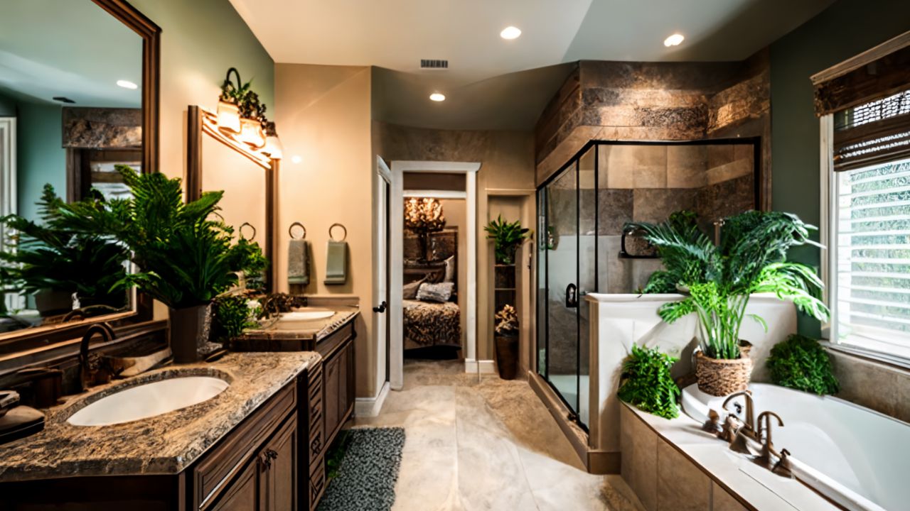 decorating home with plants master bathroom ideas