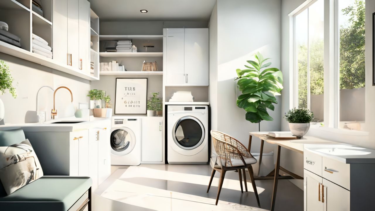 stylish laundry room ideas with built ins