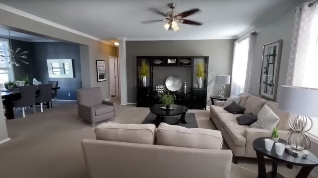 Manufactured home living area