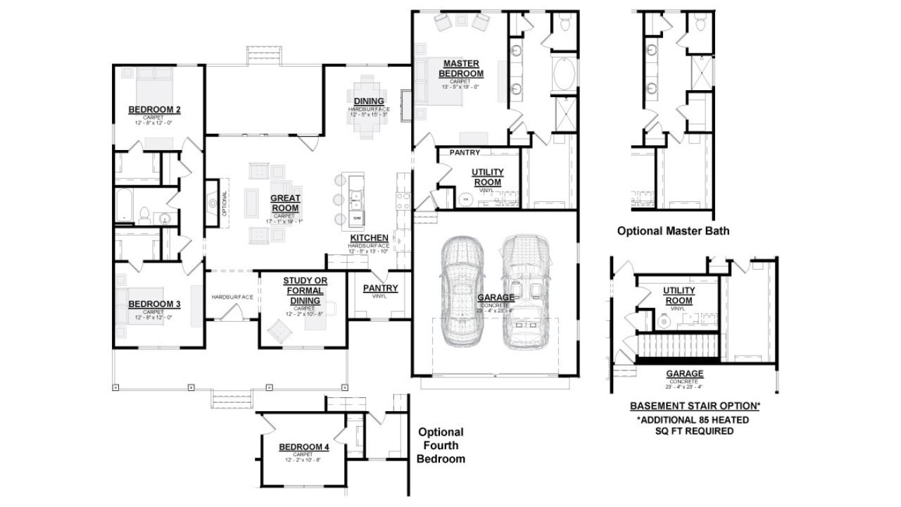 custom modern farmhouse floor plan
