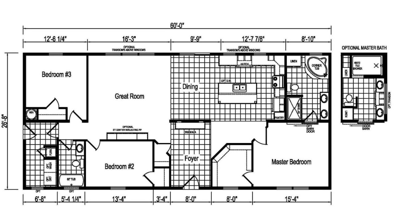 double wide trailer floor plan