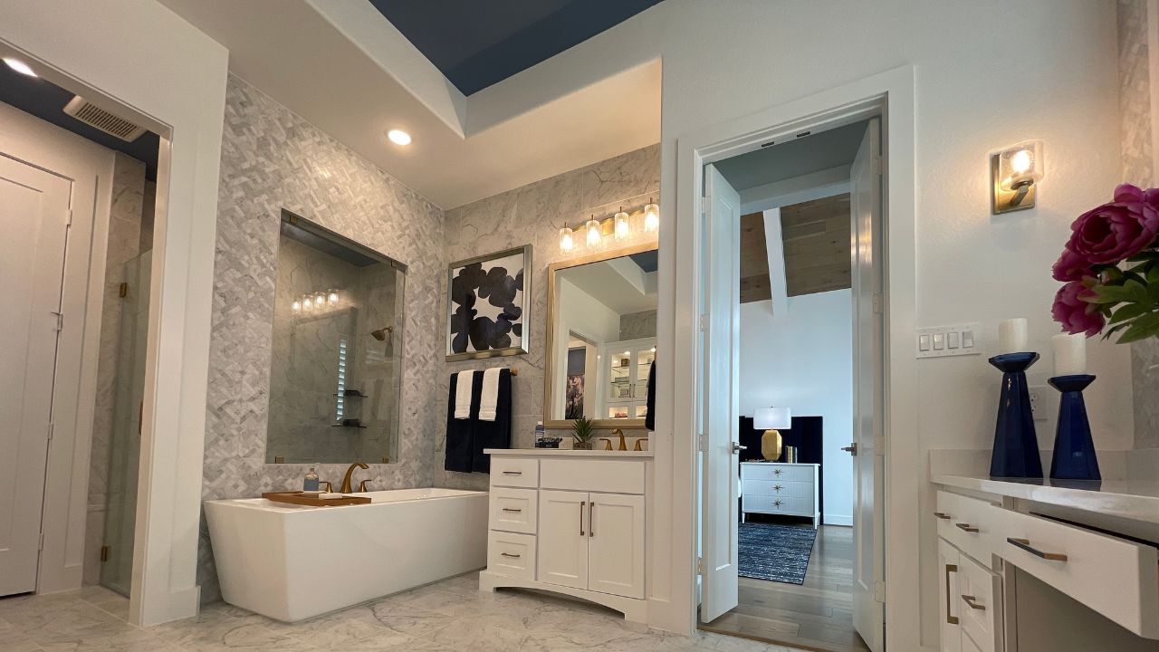 Primary bathroom 608 model by Highland Homes
