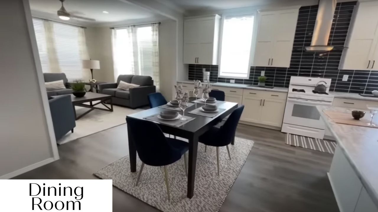 Open-concept dining area by Karsten Homes