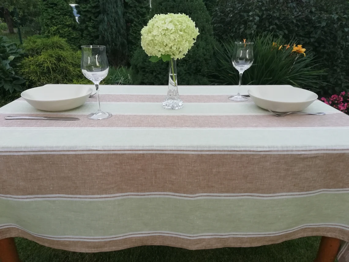 Natural fiber tablecloth