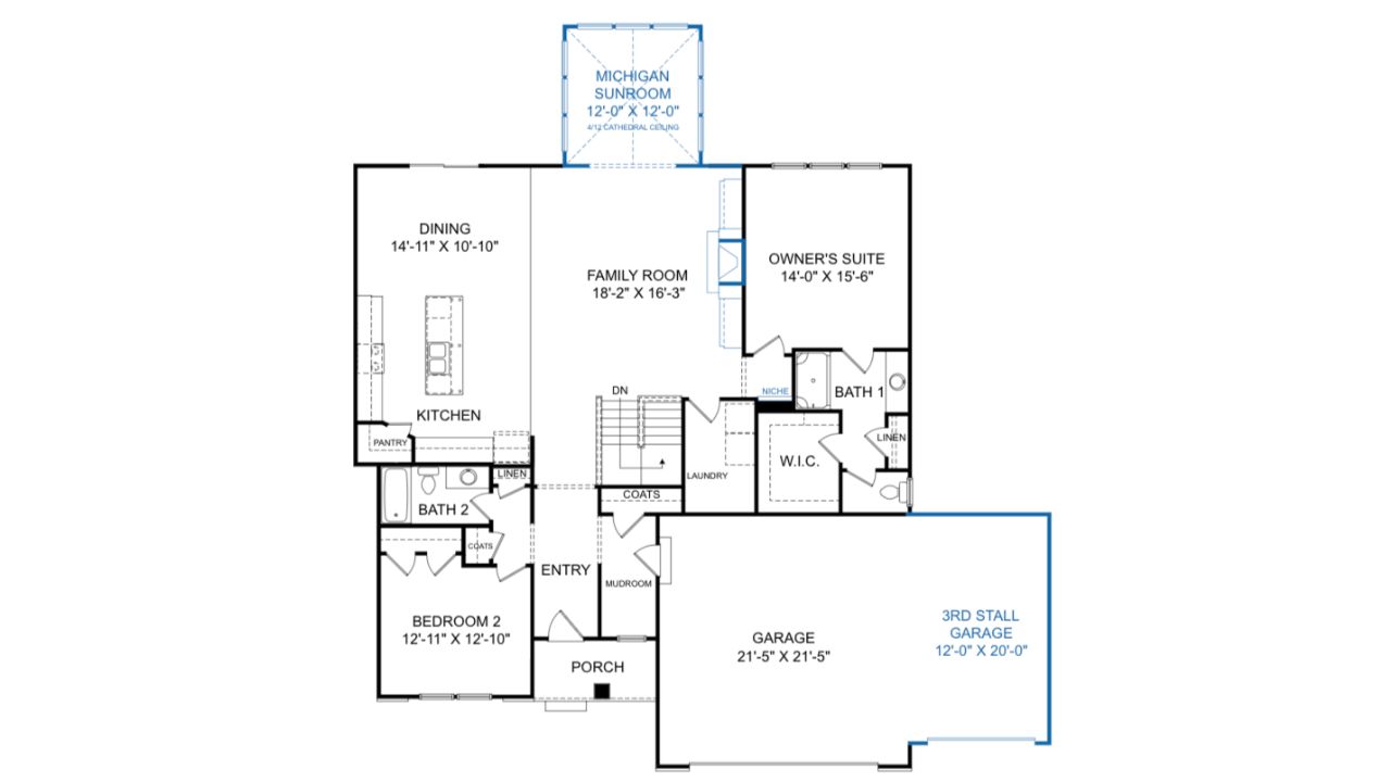 Balsam Floor plan from Eastbrook Homes