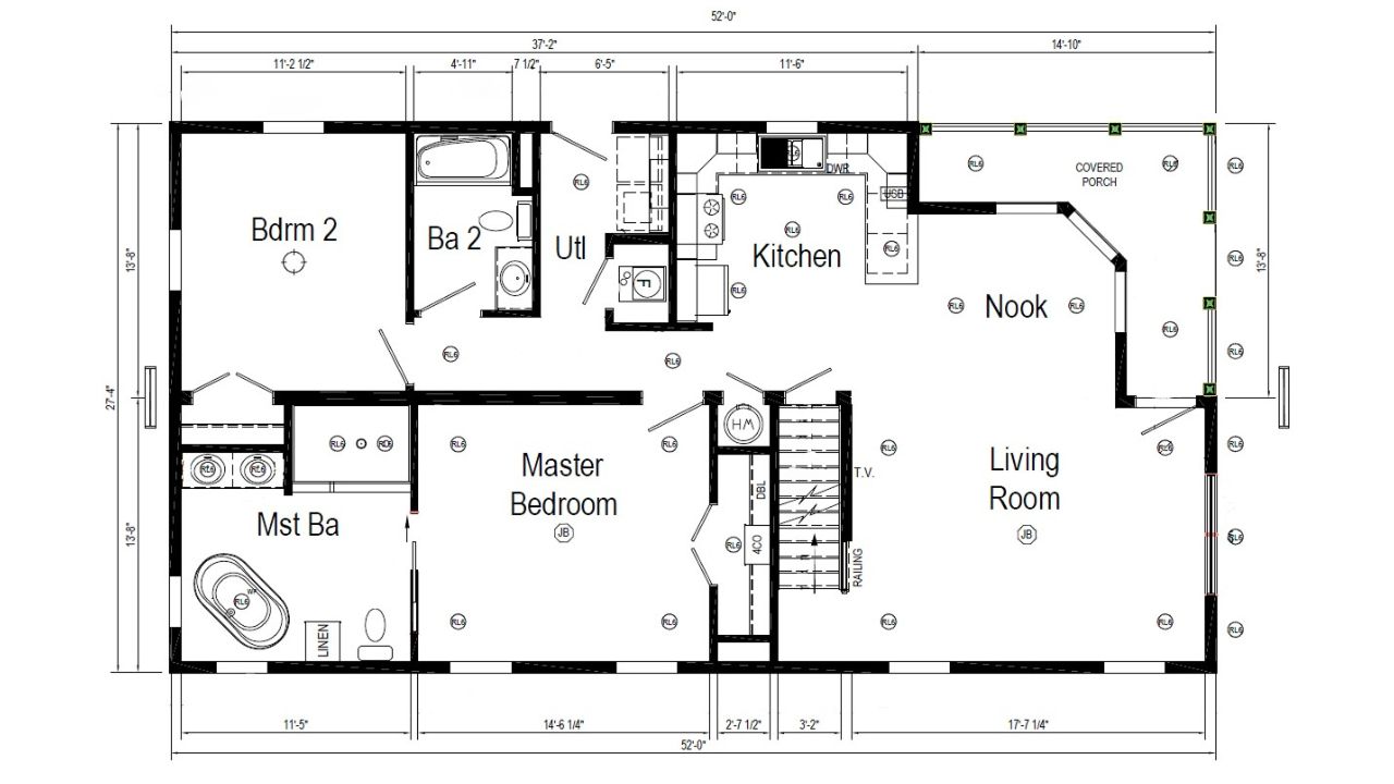 2 bedroom modular home house plan